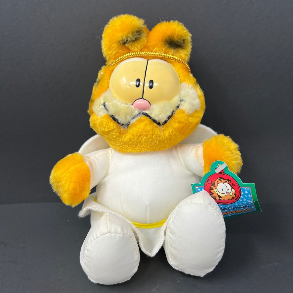 McDonalds Garfield Plush 8 Inch Orange Angel Christmas Vintage 1991 Toy